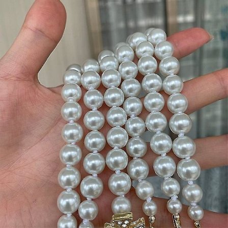 2022 Summer New Ree-layer Pearl Full Diamond French Retro Planet Halsband Choker Nyckelbenskedja för kvinnor Present Bröllopsfest