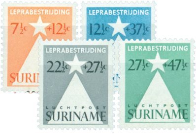 Suriname 1947 (nr. 247-248, postfri sk)/Luchtpostzegels
