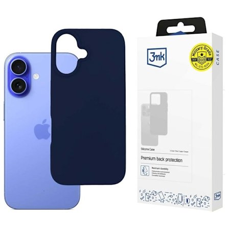 3MK Telefontaske til iPhone 16 6.1 Silikone - Navy