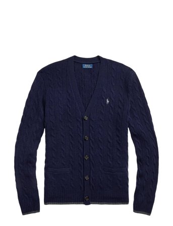 Polo Ralph Lauren | Cable-Knit Wool-Cashmere Cardigan | XXL
