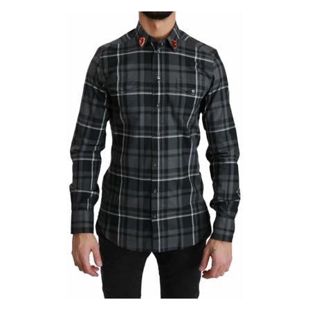 Dolce & Gabbana Casual Shirts , Grijs , Heren , Maat: S
