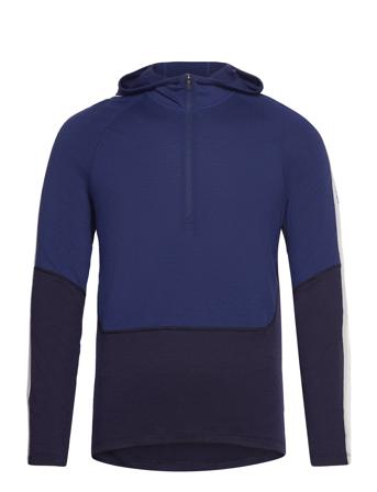 M Mer 200 S Bula Ls Half Zip Hood Sport Sport Clothing Sport Base Layers Sport Base Layer Tops Navy Icebreaker