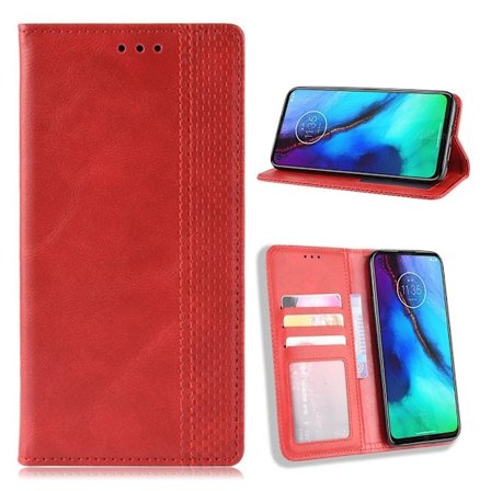 Bofink Vintage läder Motorola Moto G Stylus fodral - Röd