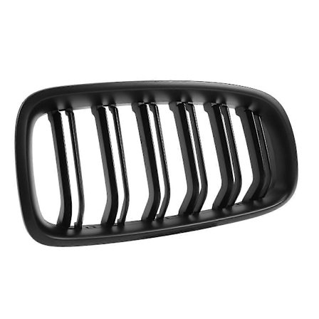 F30 Grill, Främre Motorhuv Njurgrill För 3-serie F30 F31 F35 2012-2018 (Dubbel Lamell Svart Grill, 2-