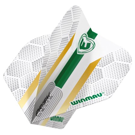 Winmau Darts Flights Xenon Prism Delta Standard 3 Sets 9 Pcs Translucent Design Professional Players Green Gold White