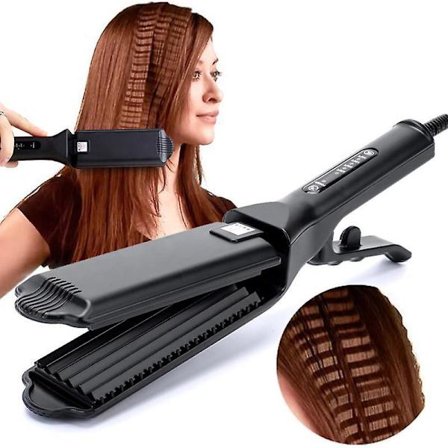 Professional Hair Crimper Corrugated Corn Irons Wave Curler Small Wave Crimping Iron 110-240v Dual Voltage Ceramic Flat Iron