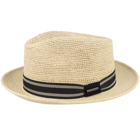 Stetson - Beige straw Hatt - Player Panama Crochet Straw Hat @ Hatstore