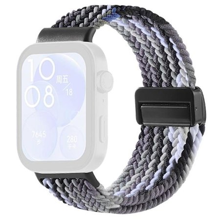 Udskiftningsrem til Huawei Watch Fit 4 Pro 4 3 Nylon Flettet Urrem med Magnetisk Spænde (Meta