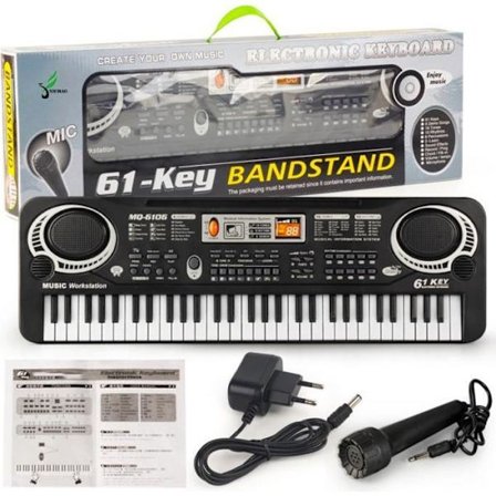 Elektroniskt keyboard - XICHAO - 6106 - 61 tangenter - Musikalisk leksak - Inkluderad mikrofon