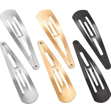 Store Metal Snap Hårklemmer - No Slip Hair Barrettes - Jenter Kvinner Hårtilbehør