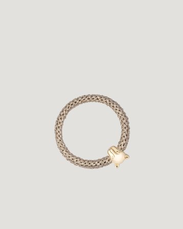 Dark Department Fat Hair Tie W/Gold Beige Accessoires Fille - Kids Brand Store