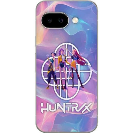 Kompatibelt Mobilskal till Google Google Pixel 9a Huntrix Neon Trio Kpop Demon Hunter Färgstark futuristisk design med tre kvinnliga hjältar i paste