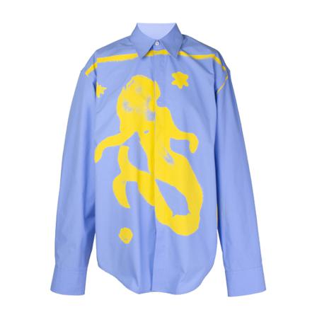 Msgm Shirt Blå, Herre Skjorter