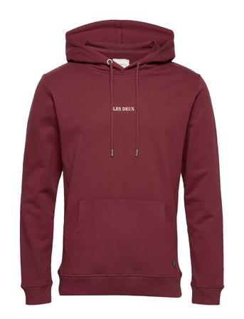 Lens Hoodie Hoodie Trøje Rød Les Deux