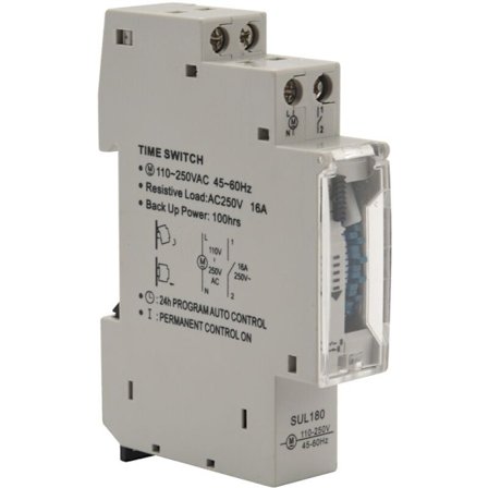 Sul180A 15 minutters mekanisk timer 24 timers programmerbar DIN-skinne timer relæafbryder måleinstrumenter