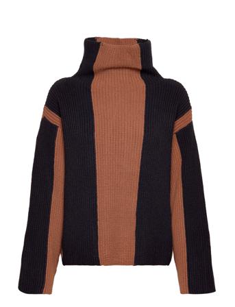 Allymd T-Neck Høyhalset Pologenser Brun Modström