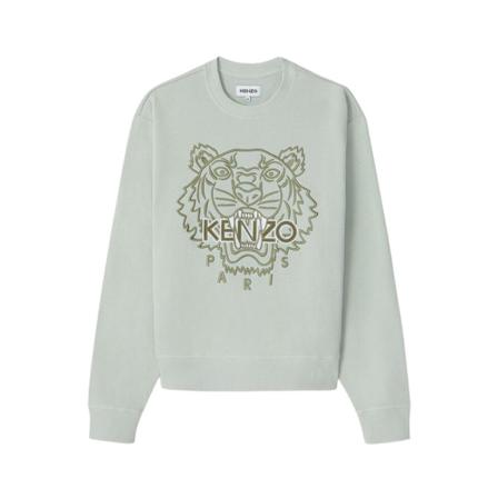 Kenzo, Tiger Sweatshirt Zielony, Mężczyzna, Rozmiar: L
