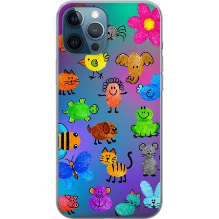 Kompatibelt Mobildeksel til Apple iPhone 12 Pro Little Scribble Friends