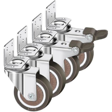 Set med 4 50mm svängbara hjul, 100kg möbelhjul, L