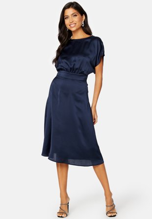 Bubbleroom Occasion - Ophelia Open Back Dress - Dark blue - Kläder