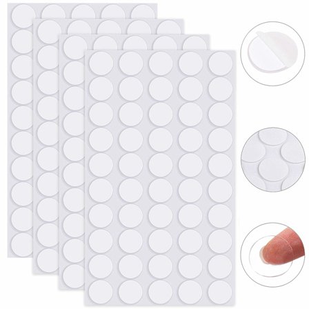 200 Stycken Avtagbar Klibbig Häftmassa Klar Klibbig Häftmassa Dubbelsidig Häftmassa Rund Nano Gel Transparent Häftmassa