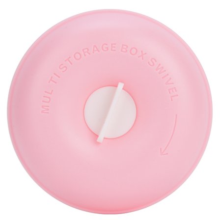Bærbar pilleboks Rund Mini Candy Oppbevaringsboks Reise medisinbeholder med låsRosa