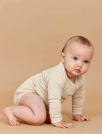 Copenhagen Colors Melange Ls Bodystocking - Beige - 62