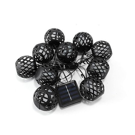 Hagebelysning: Solcelledrevne flammeball-lyskjeder for hagefester, Halloween, jul