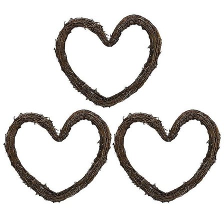 Uafsluttet Rattan Ring Dekorativ Hjerteformet Rattan Bryllupsdørkrans