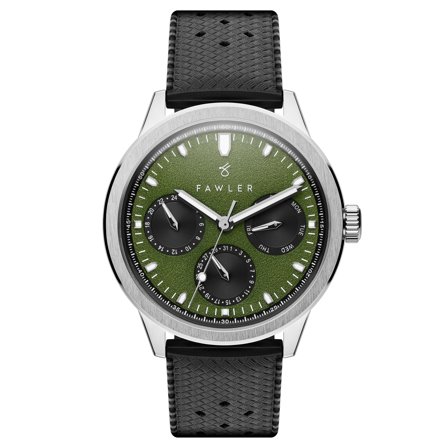 Fausto | Green Stainless Steel Calendar Watch for Men - Wrist watches