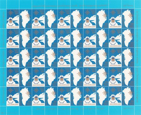 Grønland - Julemærkeark 1978 - Takket - Ufoldet