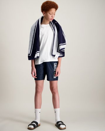 Calvin Klein MEDIUM DRAWSTRING Bleu Maillots de bain et peignoirs Garçon - Kids Brand Store