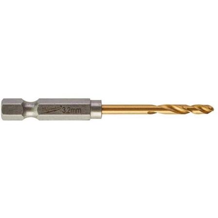 Milwaukee SHOCKWAVE Red Hex HSS-G TIN Metalliporanterä 2 kpl:n pakkaus 3,2 mm, Koneiden tarvikkeet & käyttöosat