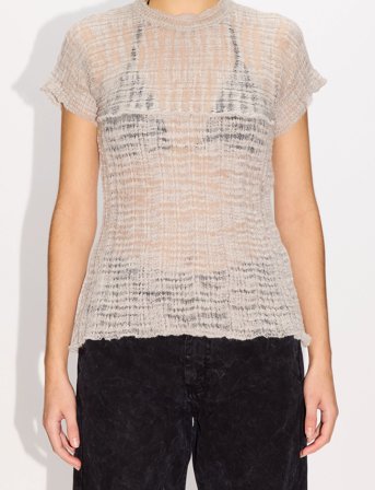 Hope Sunny Tee Ice Grey Slub - Grey - 38