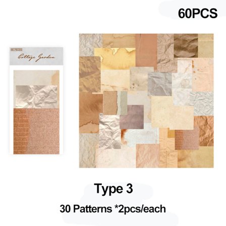 Mordely 60 st Scrapbook Material Papper Retro Blommor