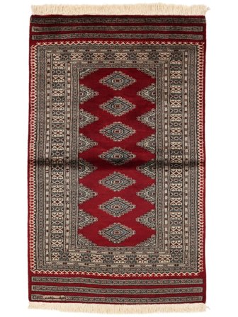 Håndknyttet Pakistan Bokhara 3Ply Teppe 93X156 Brun/Svart