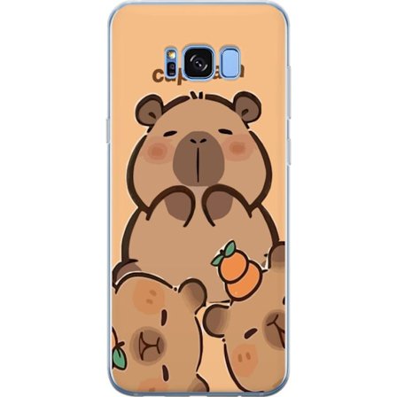 Kompatibel Mobilcover til Samsung Samsung Galaxy S8 Capybara sød figur sød trendy samler