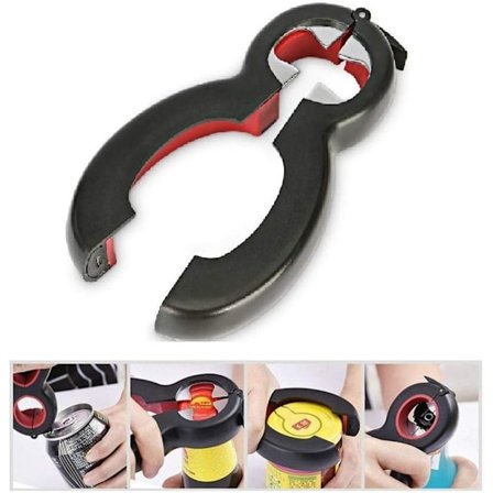 Flaska, Burk och Kruka Öppnare, 6-i-1 Multi Burk Öppnare