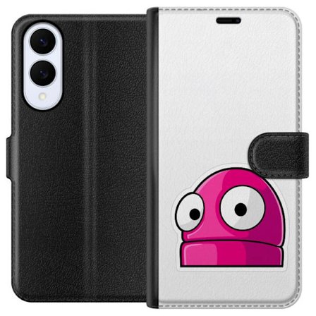 Kompatibel Tegnebogsetui til Samsung Samsung Galaxy S25 Edge Rosa tegneseriefigur med store øjne i legende og humoristisk stil