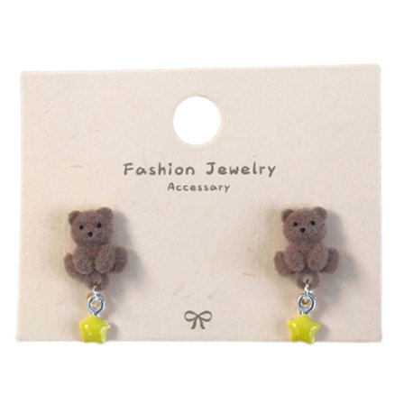 Söpöt sarjakuva korvakorut Kahvi Karhu Korvakorut Naisille Suloiset ja Tyylikkäät Mallit Rentoihin ja Virallisiin Tilaisuuksiin