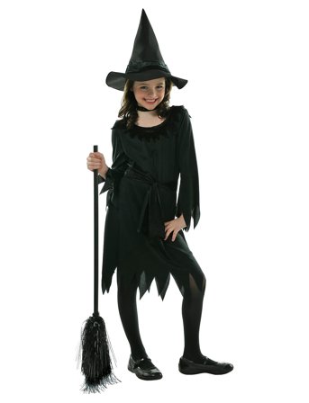 IPK | Children's Witch Costume; Dress, Hat And Belt 104-114 Cm | 104/116CM