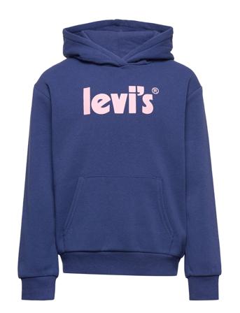 Lvg Poster Logo Hoodie Hoodie Blå Levi's