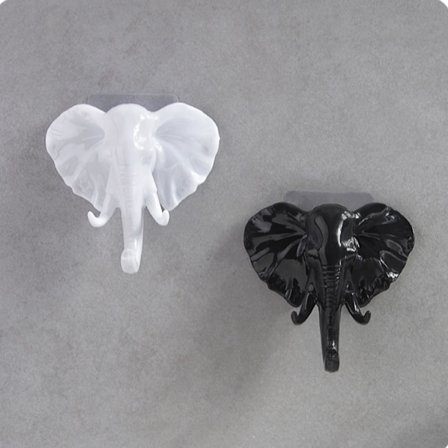 Elefant Klädhängare Aluminium Väggdekoration 2PCS