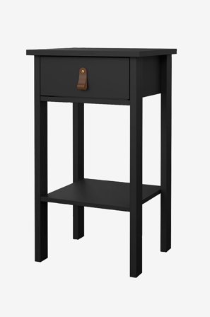 Tvilum - Madrid Natbord 1 skuffe - Sort - Sengeborde - Fra Homeroom