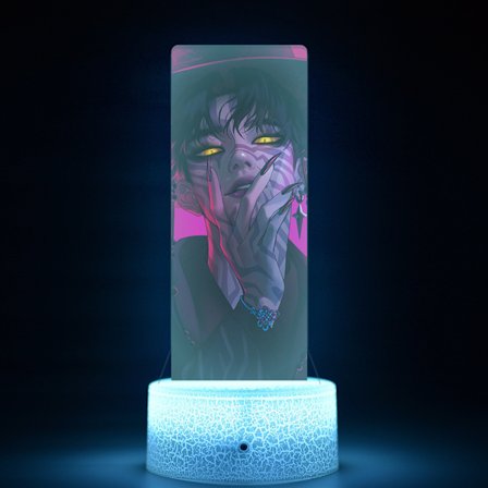 Populær K-POP Demon Hunter Nattlampe | Sprekket Touch 16-Fargers Lampefot, Perfekt for Soveromsdekor//Jinu{FY}