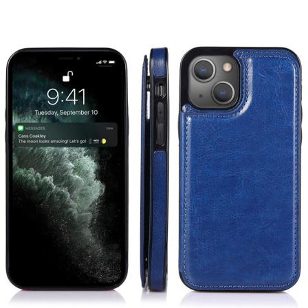Stilrent Skal Med Kortfack - Iphone 13 Mörkblå