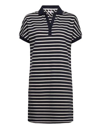Relaxed Lyocell Polo Knee Drs Ss Dresses T-shirt Dresses Marineblå Tommy Hilfiger*Betinget Tilbud