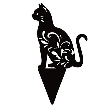 Kissan eläinten siluetti puutarhakoristeet C C