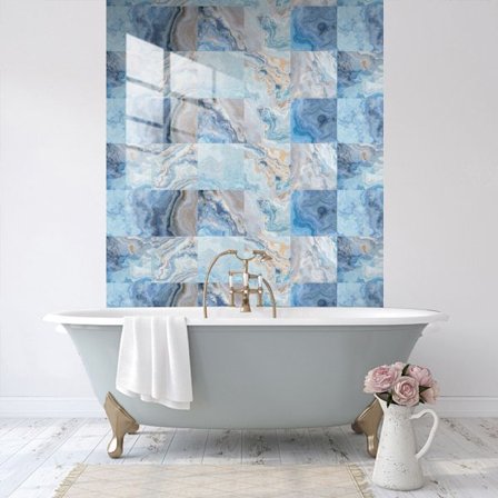 10 stk. Glass Film Marmor DIY Fliser Veggfliser Keramiske Fliser Dekaler Veggflis Klistremerker Veggflis Klistremerker Skrell og Lim Fliser