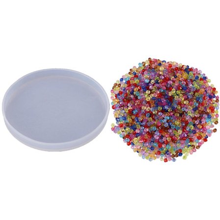 2000 Blandade Bicone Akryl Små Distanspärlor 4x4mm